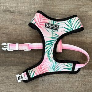Frenchie pink tropical dog harness